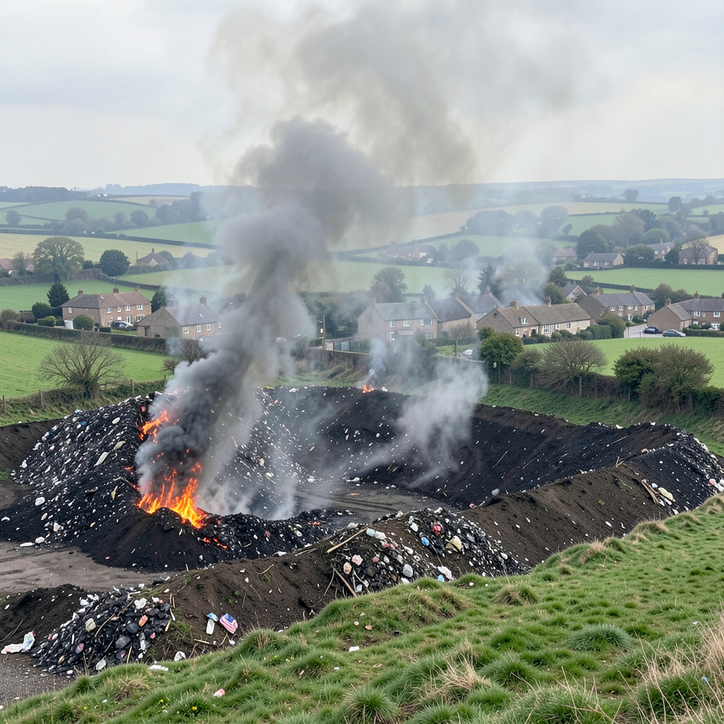 Oxfordshire residents still suffering smoke from landfill fire almost one week later